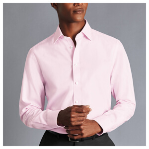 Charles Tyrwhitt Non-Iron Royal Oxford Shirt - Light Pink